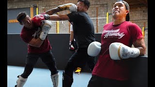 SPARRING WITH DAVID SO AT HIS GYM