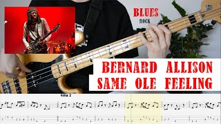 BassTabs | Bernard Allison - Same Ole Feeling |  blues groove Бас табы
