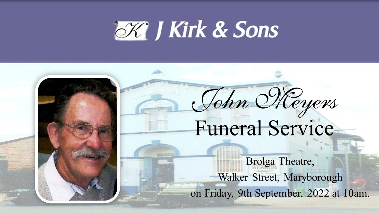 John Meyers Funeral Service - YouTube