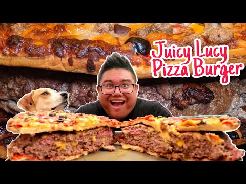 Massive Juicy Lucy Pizza Burger