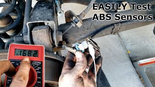 how to test abs wheel speed sensors for resistance and ac voltage