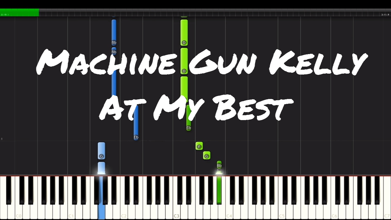 Machine Gun Kelly At My Best Piano Tutorial YouTube