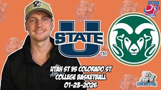 Utah State vs Colorado State 1/23/26 Free College Basketball Picks and Predictions | NCAAB Pick