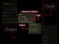 Python Calendar Code#How to Print Calendar in Python #coding#Python Project for Beginners#urdu#