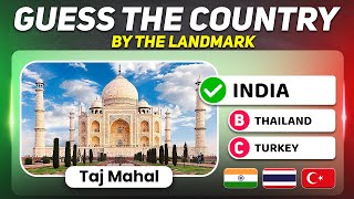 Guess the Country by the Landmark Quiz 🗺️🌍 || 50 Famous Landmarks 🚩