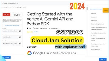 Getting Started with the Vertex AI Gemini API and Python SDK || #GSP1209  [With Explanation🗣️]