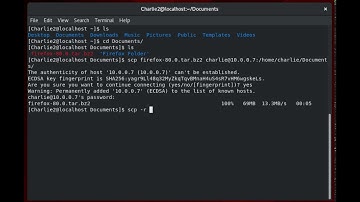 Using SSH, Copying files and folders from one Linux machine to another on Terminal (Command line)