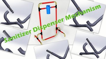 SolidWorks Design Of Sanitizer Dispenser Mechanism Setup #SkyTech #SolidWorks #MechanicalEngineers