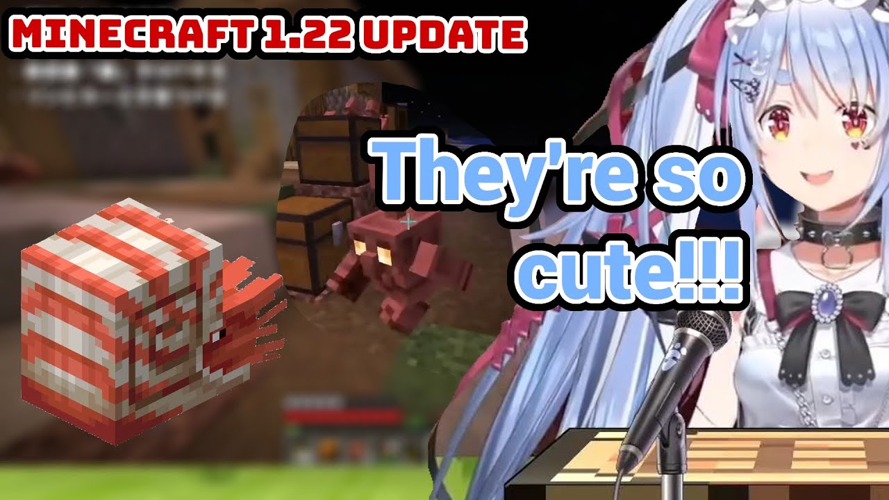 Pekora Tried The New Minecraft 1.22 Update Nautilus, Copper Golem, and Spear!!!