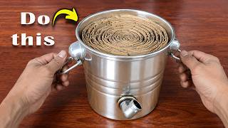 24-Hour Power Outage Use A Bucket To Generate Heat Without Electricity Or Gas — Great Idea!