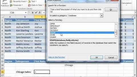 Excel 2010 Tutorial Using Database Funtions Microsoft Training Lesson 25.8
