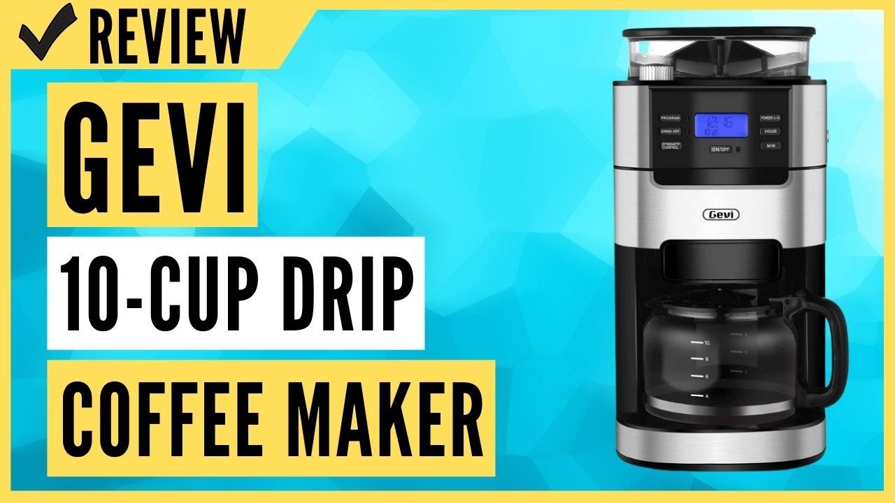 GEVI 10-Cup Programmable Grind and Brew Coffee Maker, Drip Coffee