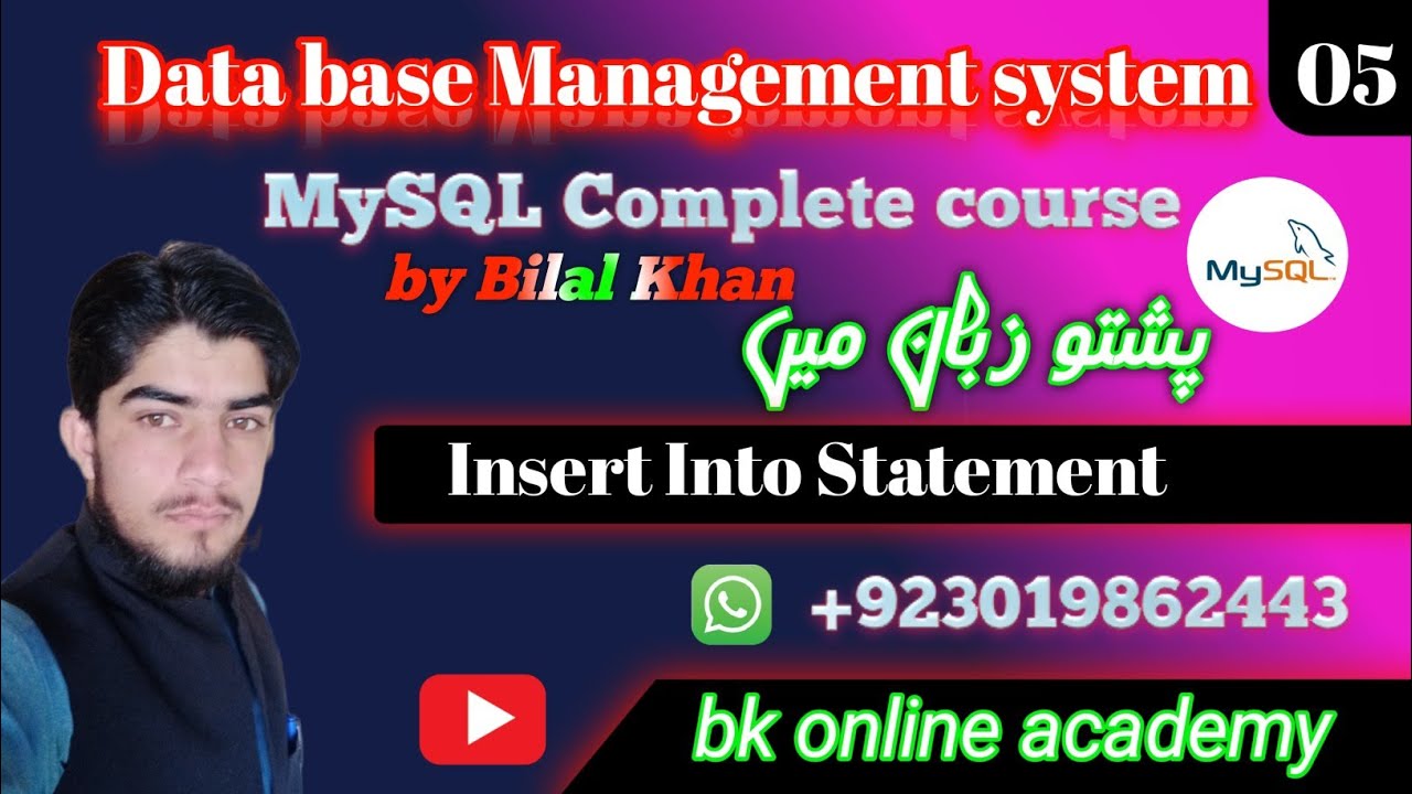 Lecture 5 || *Mastering MySQL: INSERT INTO Statement Tutorial*|| MySQL ...