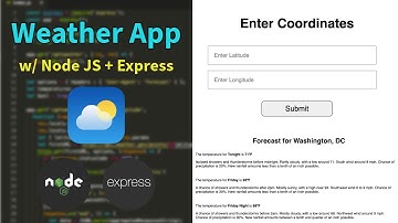 Create Your Own Weather App using Node JS + Express for BEGINNERS!