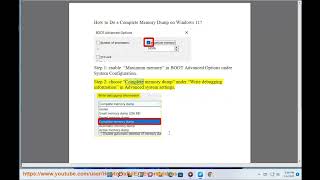 Do a Complete Memory Dump on Windows 11/10