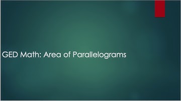 GED Math: Area of Parallelograms