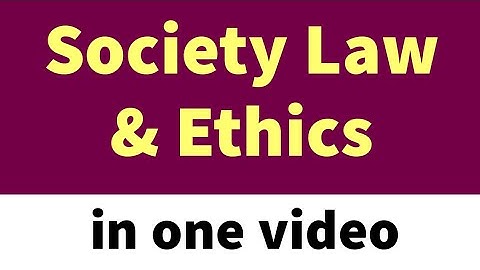 Society law & Ethics | CBSE | in one video