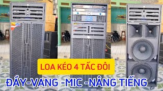 Loa kéo điện 4 tấc đôi 4 thớt công suất lớn /Tiên Tiến Audio