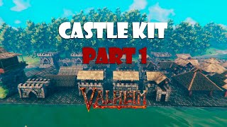 Castle kit - part 1. Stone Walls and square towers.  Valheim building forever =)
