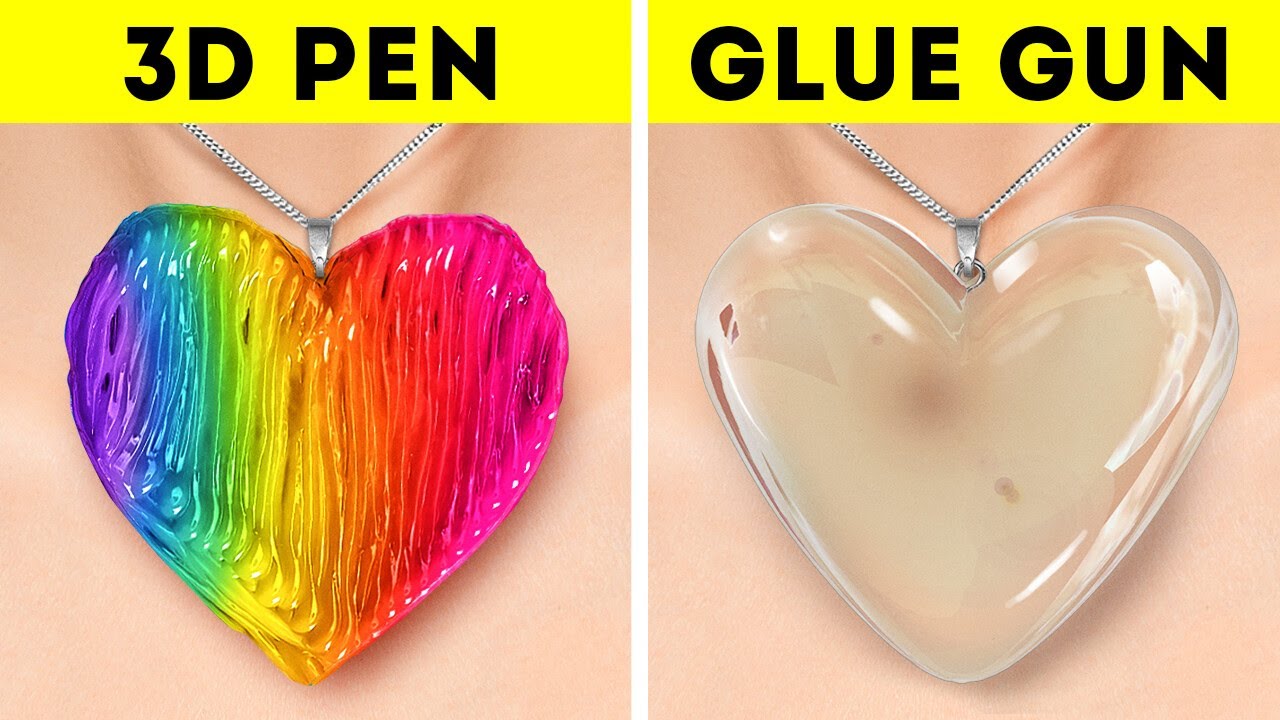 3D PEN vs GLUE GUN! Fantastic Crafts And DIY Jewelry