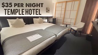 $35 Japanese Temple Hotel in Kyoto Japan