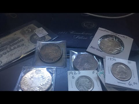 Coins Lots- Silver Proof IKEs, Foreign, And Even A WW2 Medal