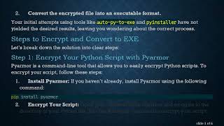 How to Convert a Python File Encrypted with Pyarmor into an EXE File