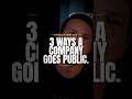 There are three ways a company actually goes public, and most retail investors only know one.