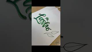 Adding detail to a hand lettered gift bag #shorts