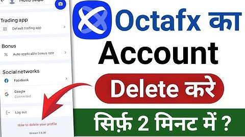 Octafx account delete kaise kare | How to delete octafx account | Octafx account delete