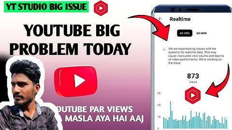 We are experiencing issues with the system for watching realtime data. Yt studio data problem