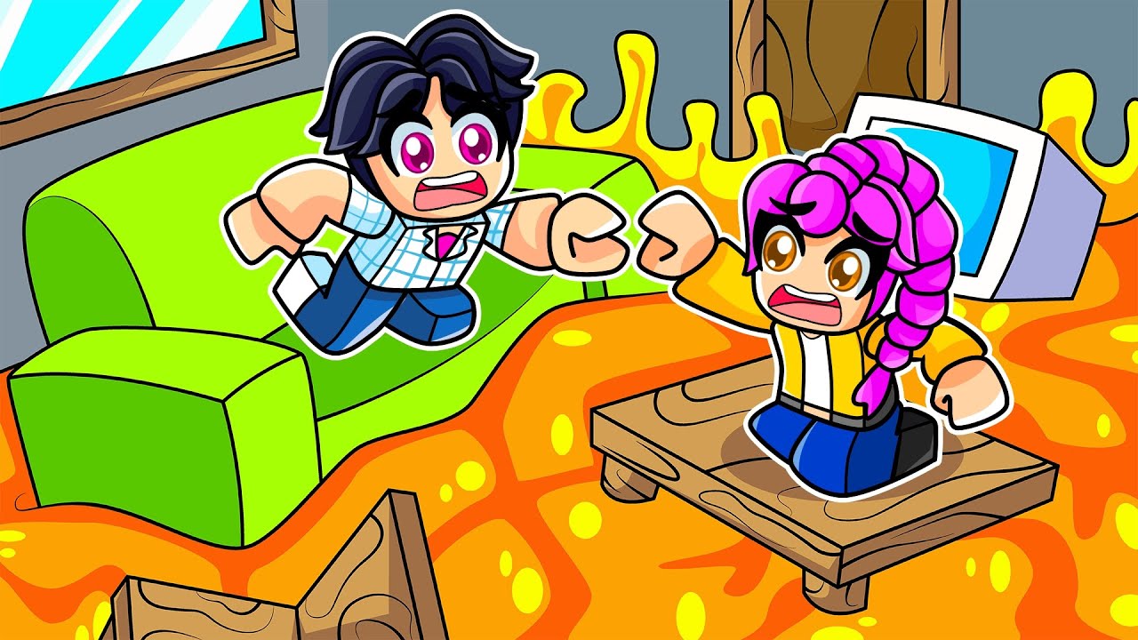 ¡RUMI y JINU Sobreviven al SUELO es LAVA en Roblox! Kpop Demon Hunter