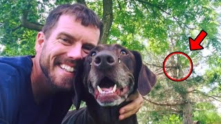 Man Takes One Last Selfie With His Dog - Turns Pale After Seeing the Picture!