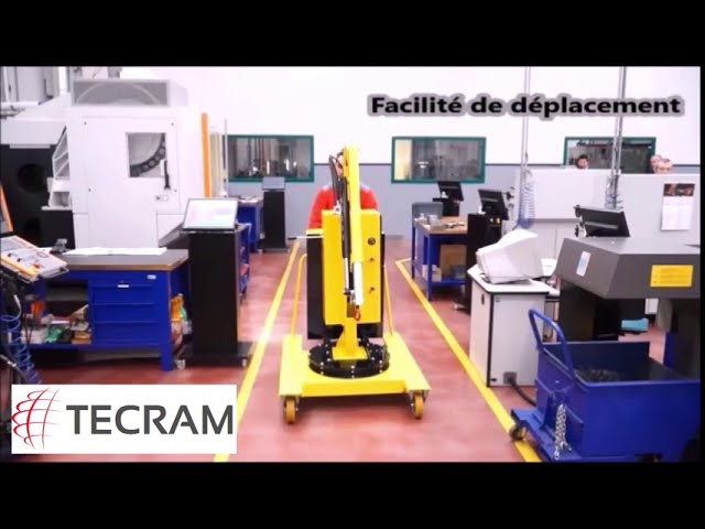 Grue d'atelier porte-à-faux rotative élévation électrique | Axess Industries