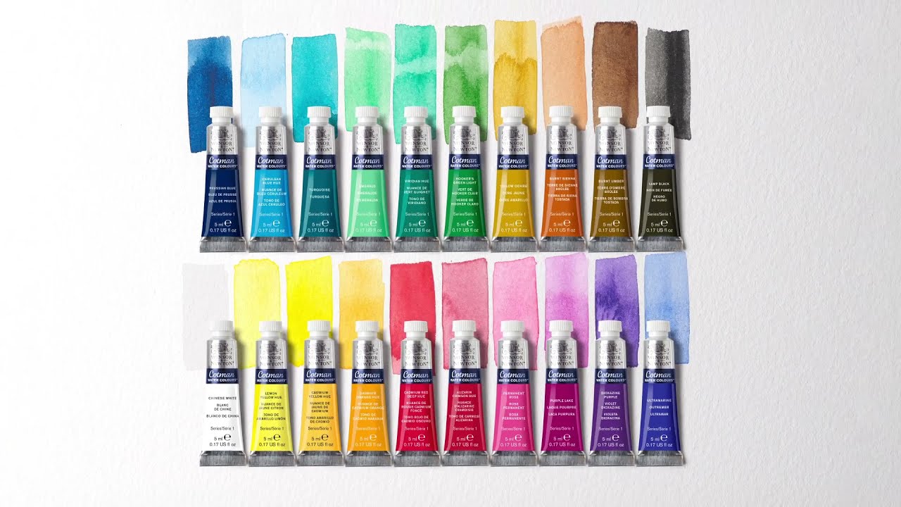 Winsor & Newton Cotman Watercolor Tube Set - Tube Travel Set, Assorted  Colors, Set of 12