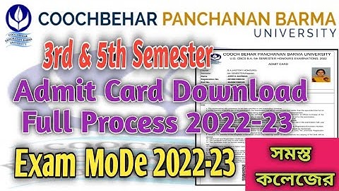 CBPBU Admit Card Download 2022 | FULL PROCESS: Admit Card Download 3rd & 5th Semester | EXAM 2022