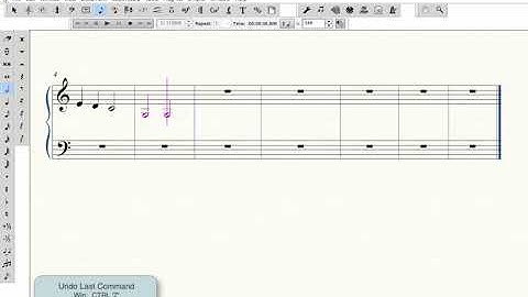 Simple Entry - Typewriter Letters Treble Staff