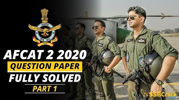 AFCAT 2 2020 Question Paper [Fully Solved] Part 1
