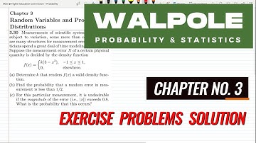 Solution Continuous Random Variable | Probability & Statistics for Engineers & Scientists by Walpole