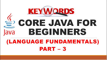 Language Fundamentals In Java | Reserved Words In Java
