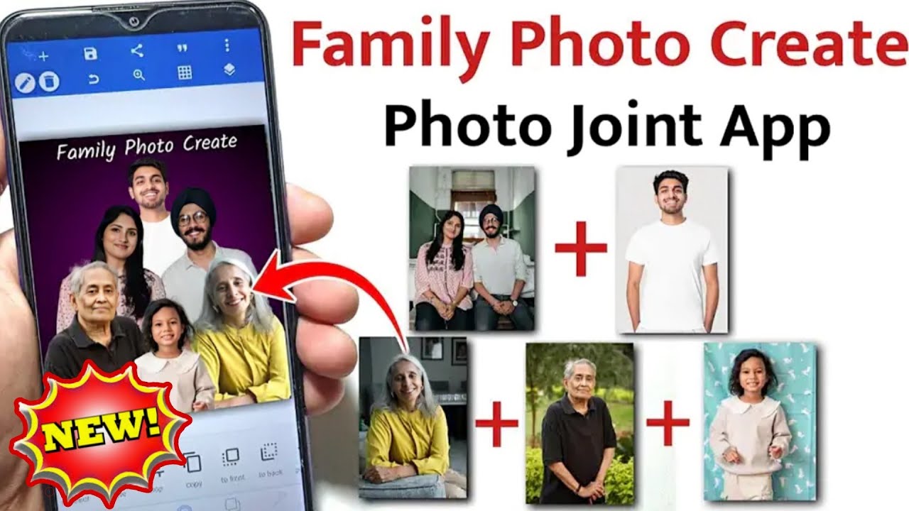 Photo Joint App Combine Multiple Photos in One Background 2026 | Create Family Photo 2026
