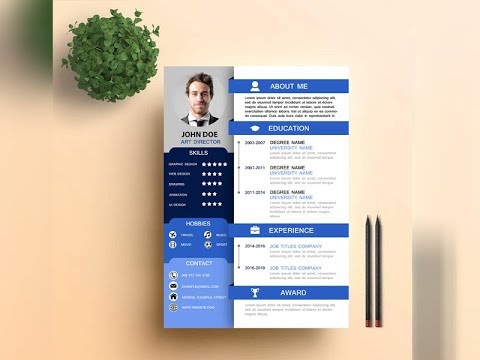 resume photoshop  Update  creative cv/resume design with photoshop