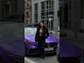 in her mercedes