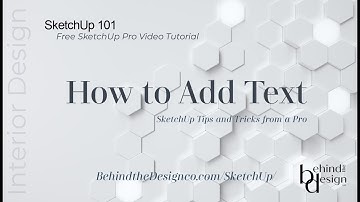 How to add text to your SketchUp Model