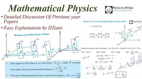 Easy explanation for Equation of Line and Plane in 3D for CSIR NET GATE by IITian Laxman Goswami