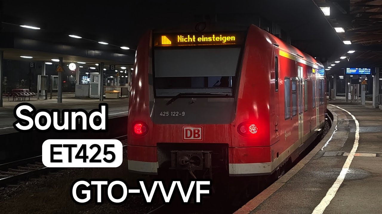 [Sound] ET 425 GTO-Inverter | ADtranz/Bombadier, Siemens | DB Regio AG | S Bahn Rhein Neckar