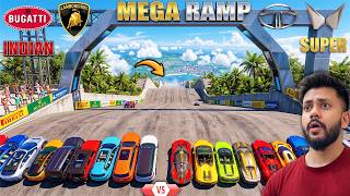EXPENSIVE SUPER CARS🤑 VS POWERFUL INDIAN CARS🔥EXTREME MEGA RAMP CHALLENGE|GTA 5 ABHISHEKKZ GAMING screenshot 1