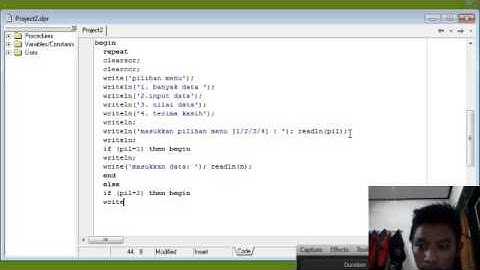 pembuatan program menghitung nilai Uts, Uas, dan Tugas