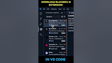 HOW TO INSTALL BLACKBOX AI IN VS CODE #BLACKBOX #coding