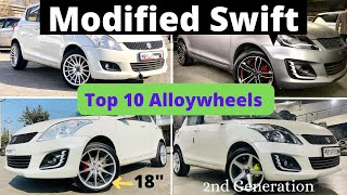 Modified Swift 2nd Gen || Top 10 Best Alloy wheels For Swift || Swift || Best Alloy wheels for Swift